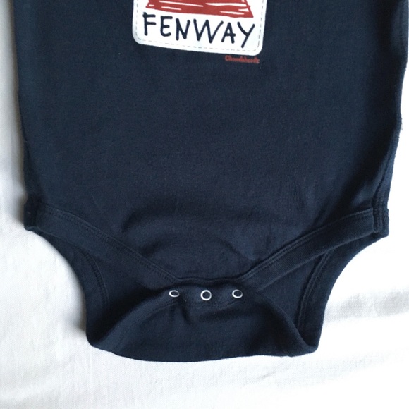 Fenway sign shirt size 12 months one piece snap top 100% Cotton blue red Boston - Picture 4 of 9